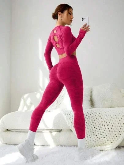 Custom LOGO Hot selling New Seamless Women Yoga Sets Workout Running Yoga Wear Top Push Up leggings Sportswear Gym Fitness Sets