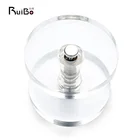 Hotel Villa Door Handle Acrylic Transparent Large Hand Round Single Hole Door Handle