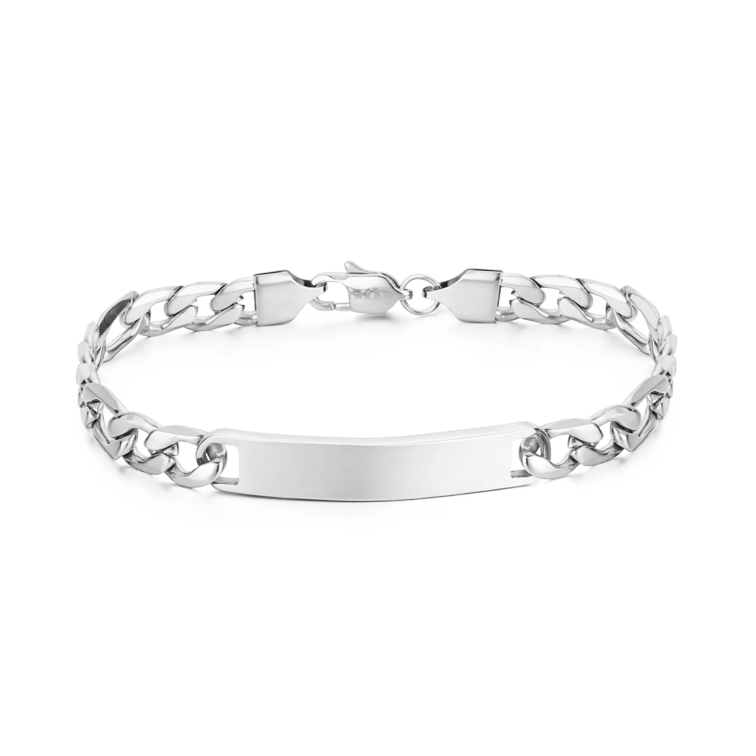 Women Jewelry Stainless Steel Bar Custom Name Nameplate Bracelet