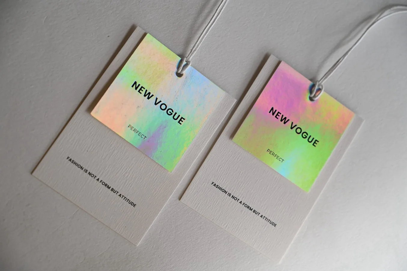 Bling Rainbow Holographic Tag Custom Logo Accessories Seal Clothing