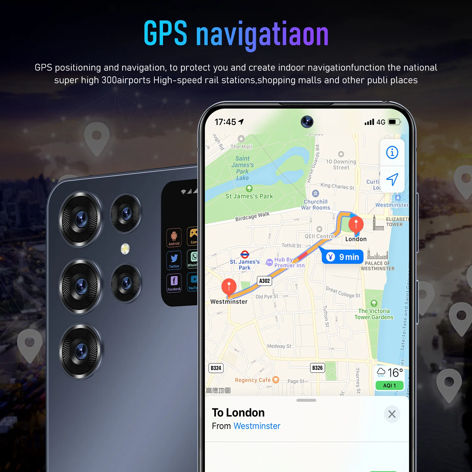 2024 New Ultra-high Speed S24 Ultra 16GB+1TB 5G Smart Phone 7.2-inch 48MP+100MP Snapdragon 8+2 Android 12 Smart Game Phone