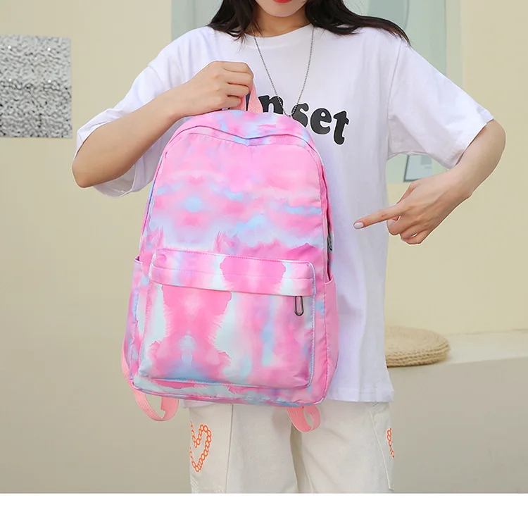 Rainbow Tie Dye school bags kids backpack with lunch bag Pencil Case 3 Pieces water resistant laptop travel school backpack bag