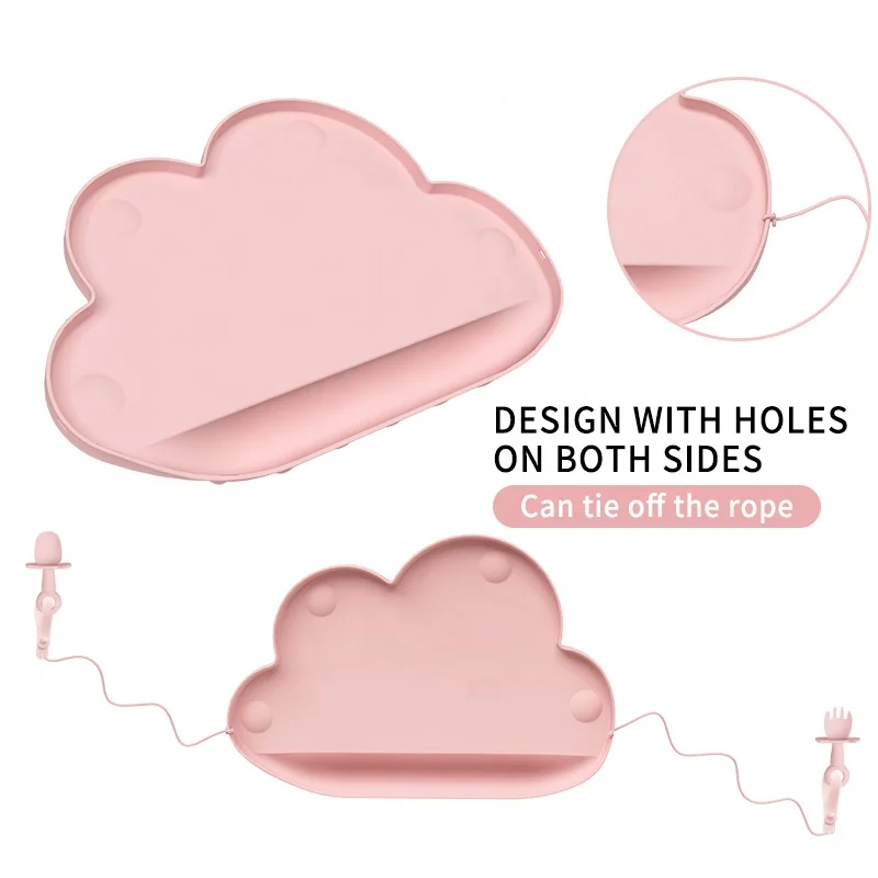 Silicone Clouds Placemat Non Slip Thick Silicon dish drying baking Mat For Baby Eating Dinner Table Mat Non-slip Easy to Clean