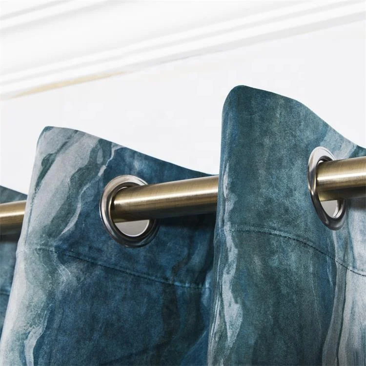 Print curtain luxury curtains for the living room and bedroom cool and refreshing feeling