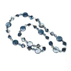 Shell 36 Inch Natural Baroque Freshwater Pearl Crystal Shell Sweater Chain Fashion Pearl Jewelry
