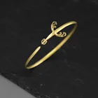 Bangle Sterling Silver Bracelet Faith Hope Love Cross Anchor Open Bangle