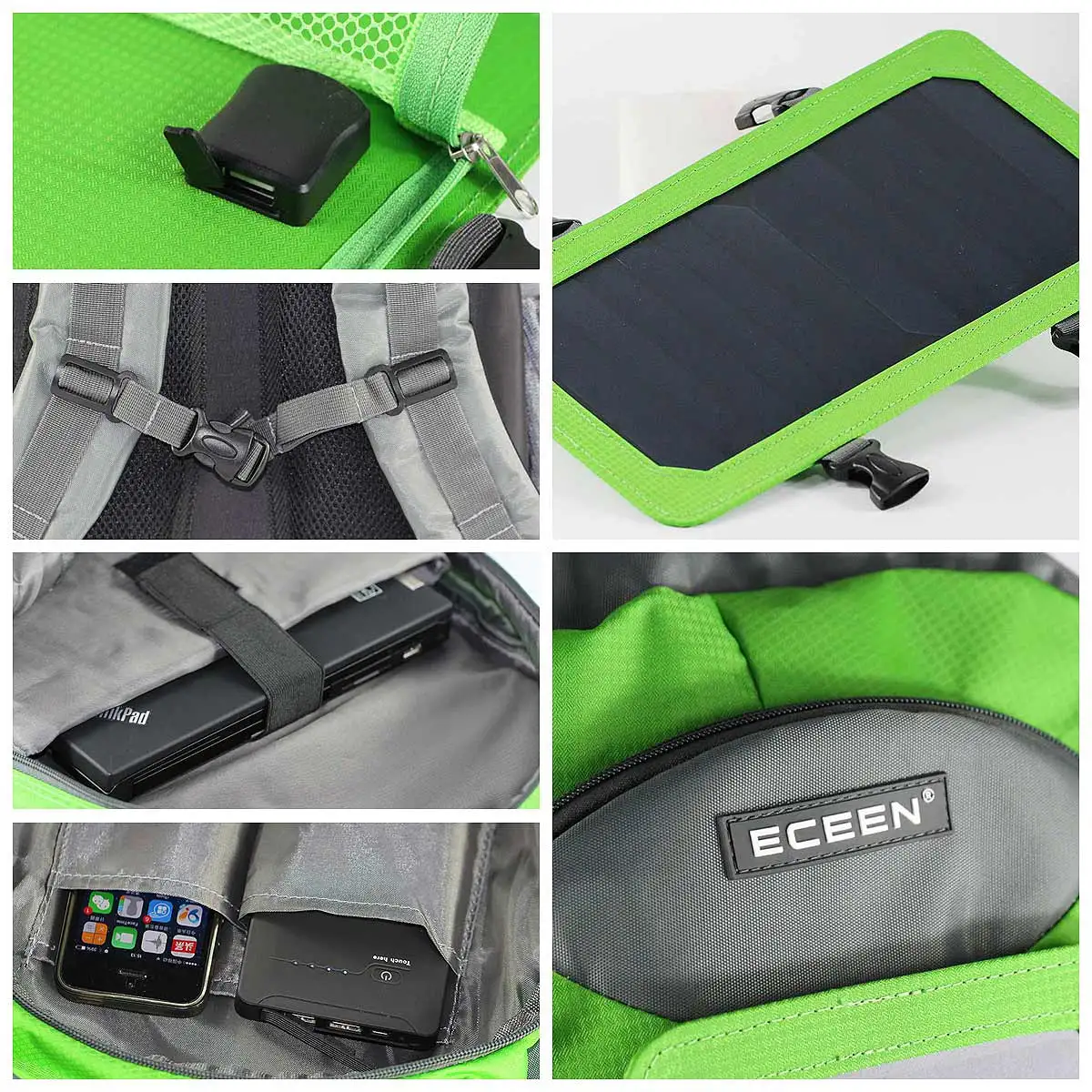 solar backpack green 9