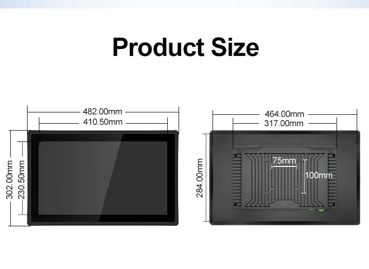 New 18.5 Inch TFT-LCD Capacitive Touch Screen Industrial Tablet PC with VGA/USB/LAN/HD-MI Interfaces J1900 X86 All-in-One