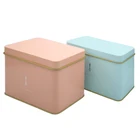 Gift Box Customize Rectangle Gift Tin Box 0.35mm Tinplate Box For Gift Package Storage Box Used Of Cards
