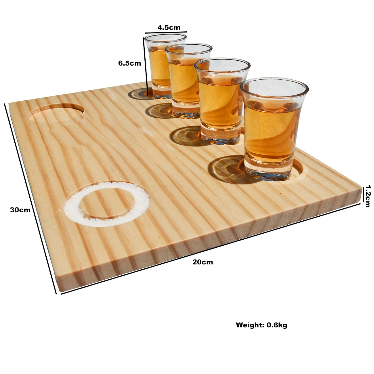 High Quality Wood Cup Holder Shot Glass Display Shot Glass Holder Thick Base For Heavy Duty Use