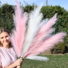 Wedding AP-03 Home Decoration Cream Pink Color Faux Artificial Pampas Grass Wedding