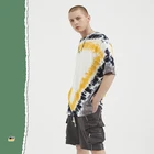 Yellow 200g Yellow Tie Dye Casual Unisex T Shirt 100% Cotton Custom High Quality T Shirt