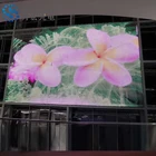 Indoor Led Outdoor Indoor P40 P50 P80 P100 Glass Wall Led Screen Glass Flexible Led Mesh Curtain For Events Lighting