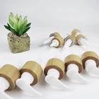 Wood Environmental Protection Eco Friendly Plastic Wood Bamboo Cover Cosmetic 28mm Bamboo Lotion Pump