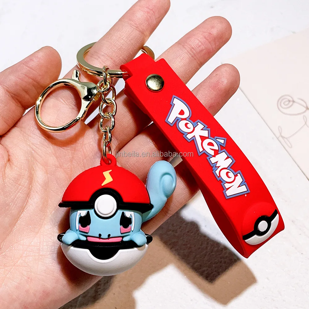 Hot Sale Rubber Pokemoned Pvc Cartoon Keychain Pendant Pikachu