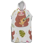 Hooded Bath Towel Beach Poncho Microfiber Custom Logo Eco Friendly Microfiber Hooded Ponchos Bath Beach Towel