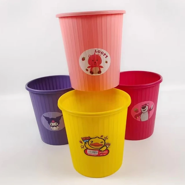 2024 best-selling cartoon trash can household waste paper basket