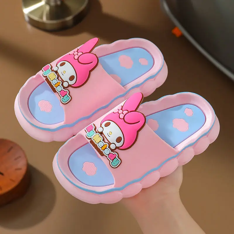 Sanrio Girls' Slippers Summer Indoor Anti slip Cartoon Kate Cat Princess Baby Children's Sandals