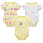 Baby Amazon 3-pack Summer Newborn Baby Romper 1 Piece Outfit Clothes Bodysuit Playsuit Jumpsuits Rompers