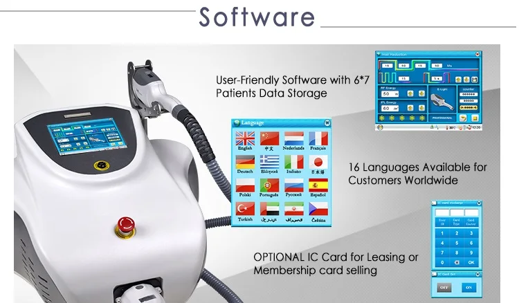 Multi functional OPT IPL laser depilation face lift to remove wrinkles laser ipl machine for sale depilation ipl