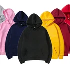 Brand Hoodies Factory Direct Supply Pure Color Cheap Black Hoodie Brand Hoodies