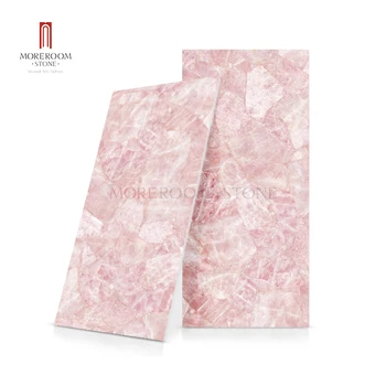 pink rose quartz onyx big size ceramic tile