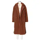 S0575C Winter lady velvet long woollen coats