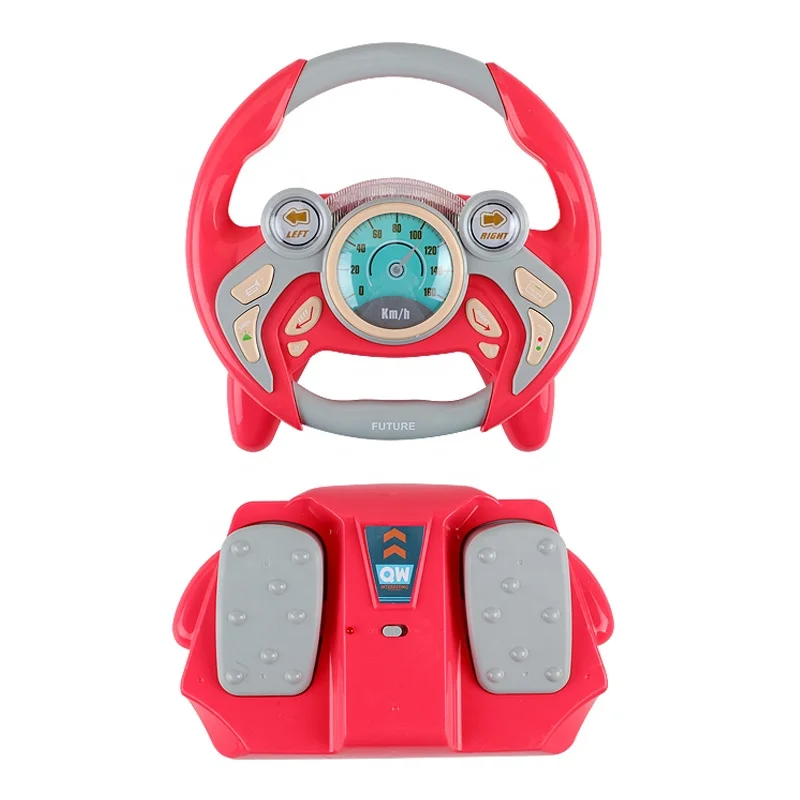 toy steering wheel and pedals