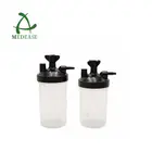 Bubble Humidifier Bottle With 6 PSI Safety Valve For Various Oxygen Concentrators