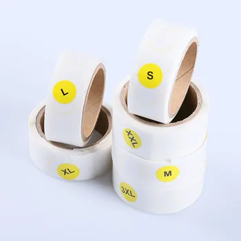 Hot Sale Clothing Size Labels and Fancy Adhesive Printed Size Stickers