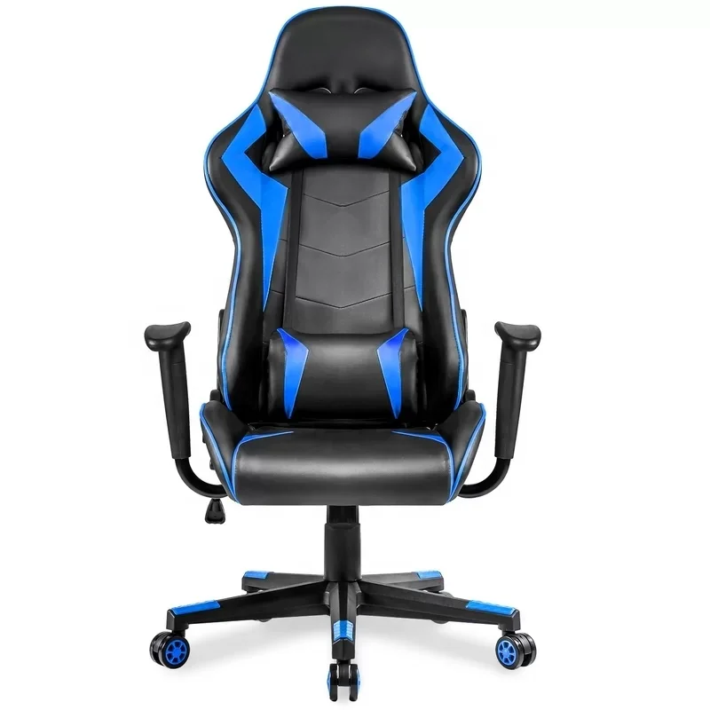 blue racing gaming chair