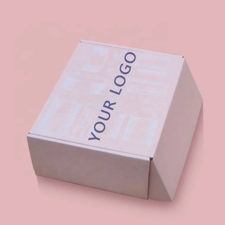 cardboard custom logo paper box for shoes flower wig packaging