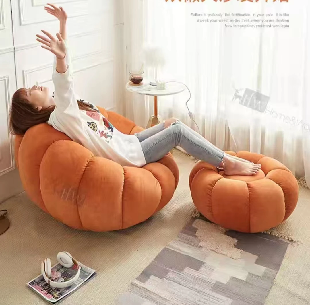 Custom Nordic Living room Lazy Sofa Bed Sofa Chairs Bean Bag Chair Soft Cute Lazy Bag Bean Sofa Fillers Bed Single sq