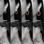 14k Earrings 14K Gold Plated Colored Lightweight Chunky Open Hoops Gold Hoop Earrings For Women