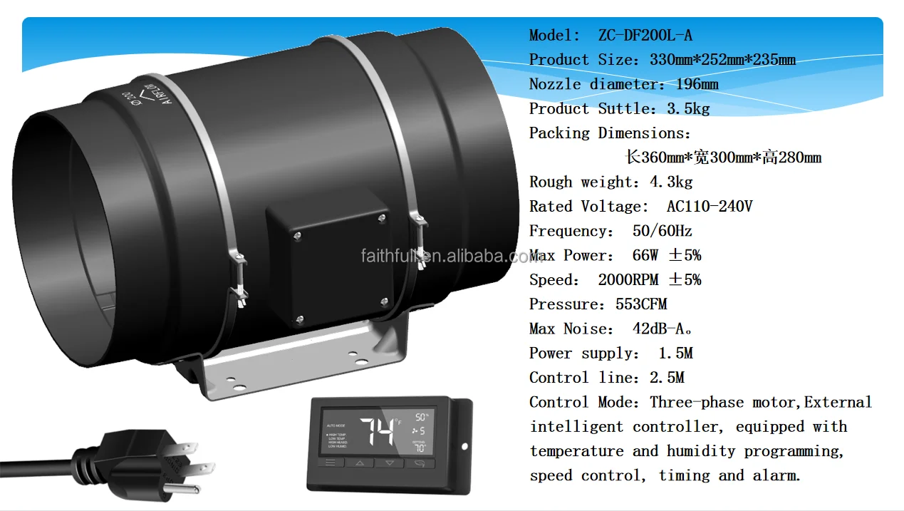 In-line Duct Fan, 553, CFM - detail 4