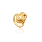 Cubic Zirconia OEM Bargain Micro Shiny Cubic Zirconia Gold Plated Wedding Ring For Women