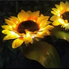 Light Outdoor Landscape Lamp Lighting Decor Flowers Light Sunflower Lawn Lamps Garden Outdoor Waterproof