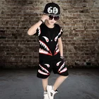 Boy Suits Children High Quality Short Sleeve Cartoon Children Summer Suit Kids Boy 2 Pieces Clothing Set