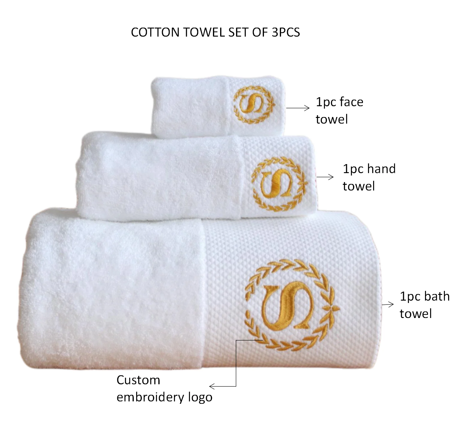 100% cotton hand towel custom logo jacquard face towels velour bath towel
