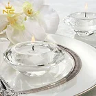 Wedding Crystal Nice Wedding Gifts Round Crystal Diamond Tea Light Candle Holder For Guests Souvenirs
