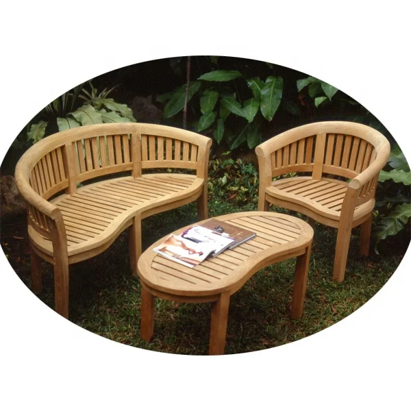 banana teak garden chair set