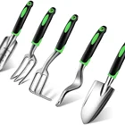 Tool Kit Garden Tool Set 5 Piece Green Heavy Duty Aluminum Alloy Outdoor Garden Kit