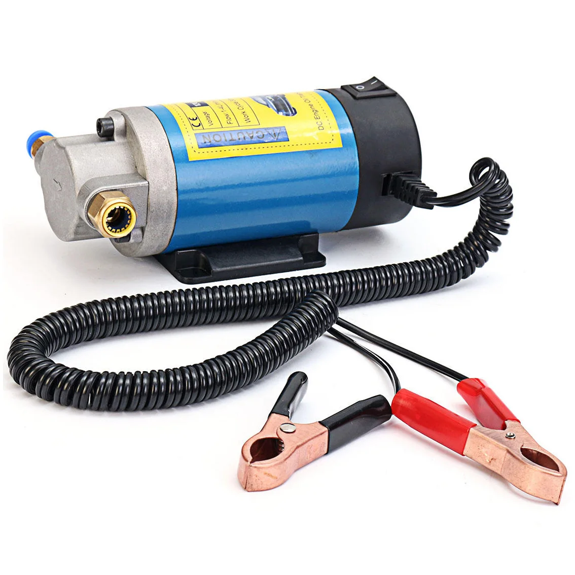 12V 100W Car Electric Oil Extractor Pump Oil Transfer Pump,Gear pump,Low Noise,Equipped With Four Inlet and Outlet Pipes,Suitable for Cars,Boats Work With Diesel or Engine Oil 