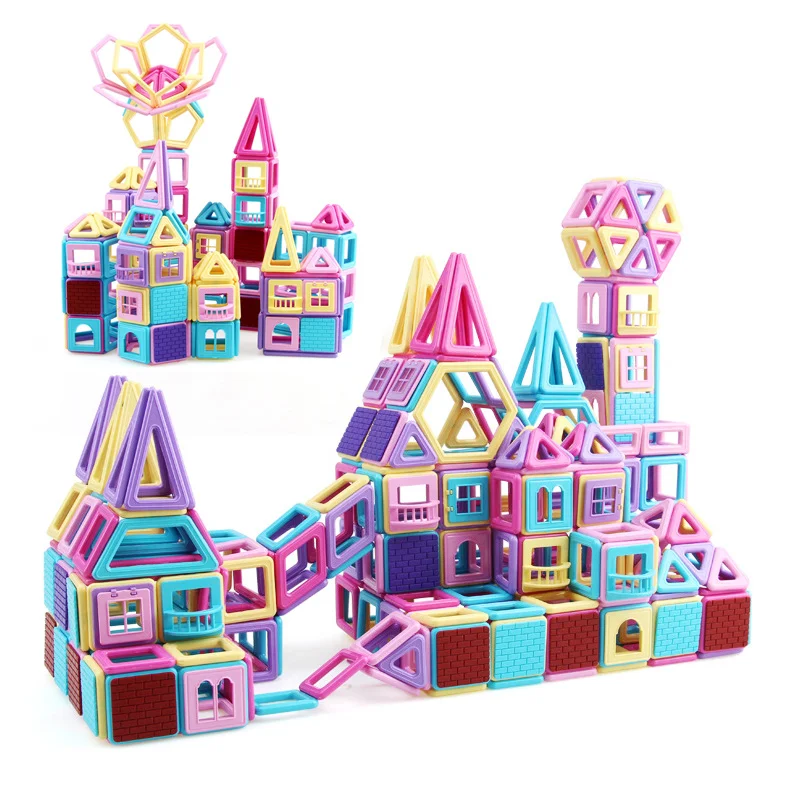 Soli Kids 40 80 pcs Educational 3D Magnetic Toy Magnetic Building Block Tiles Set Magnetic Tiles For Children
