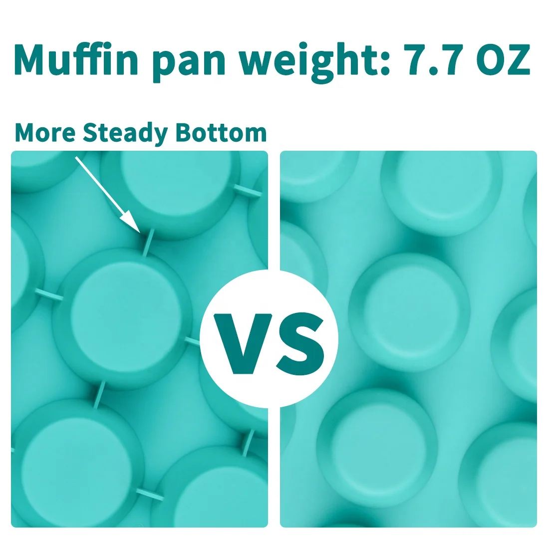 Factory Supply Silicone Muffin Pan Mini 24 Cups Cupcake Pan, Nonstick BPA Free Silicone Baking Pan