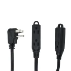 Extension Black US Indoor Extension Cord With Plug And Connector Black White Brown SPT16 AWG/3C 6ft 9ft 12ft 15ft