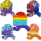 Butterfly New Jumbo Fidget Sensory Toy Push Pop Butterfly Hamburger Food Animal Bubble Toys