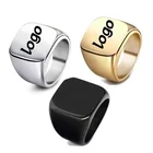 Gold Ring Rings Wholesale High Polished Gold Men Blank Custom Ring Stainless Steel Rings