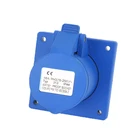 Waterproof Level IP44 Type 323N 32A 220V Industrial Socket 3 Pin Socket 2P+E