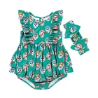 Baby Clothes LT-396-CXL Baby Girl Romper Baby Clothes Newborn Bubble Style With Ruffle Shoulder Kids Jumpsuit Romper Girl